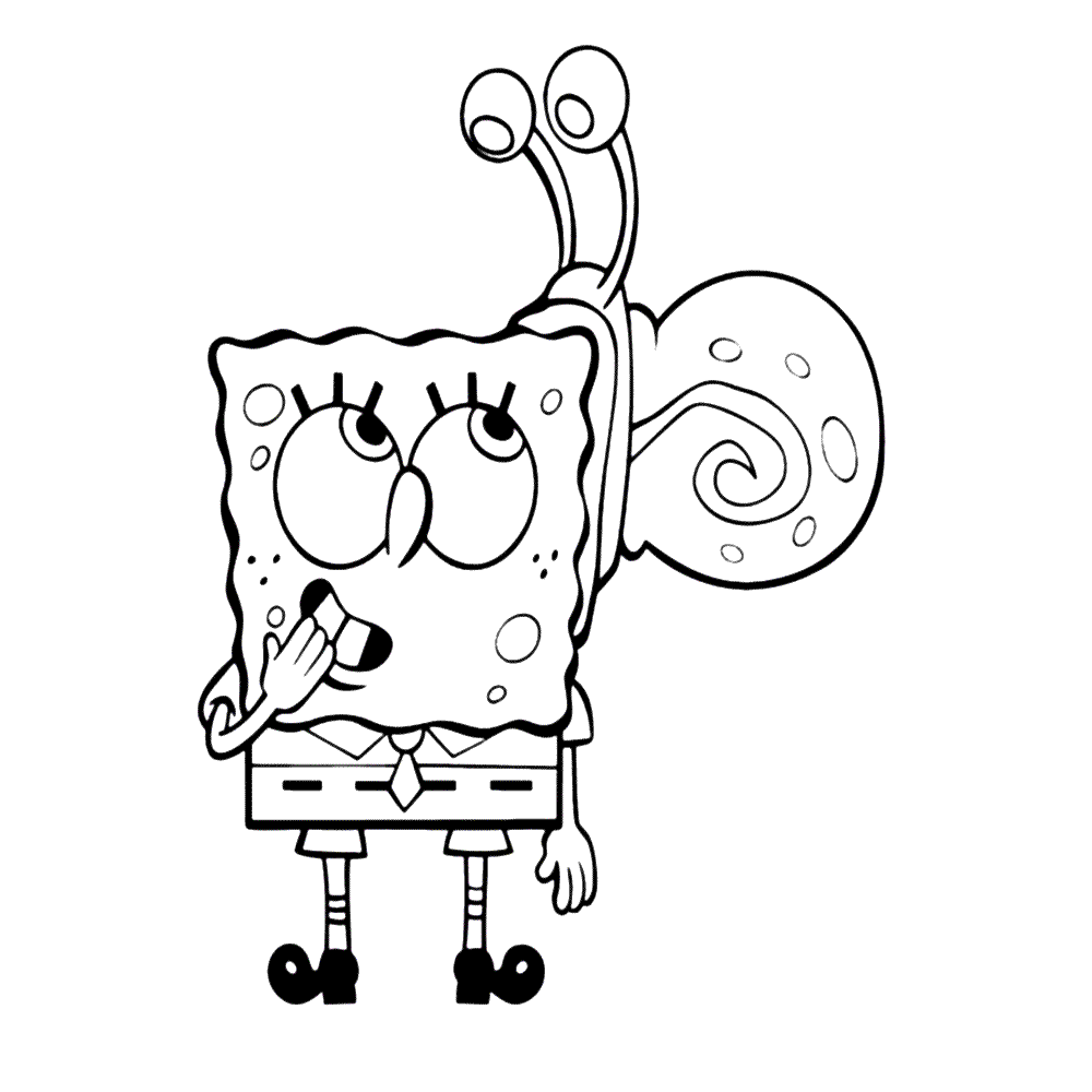 Plansa de colorat cu Spongebob 89 107